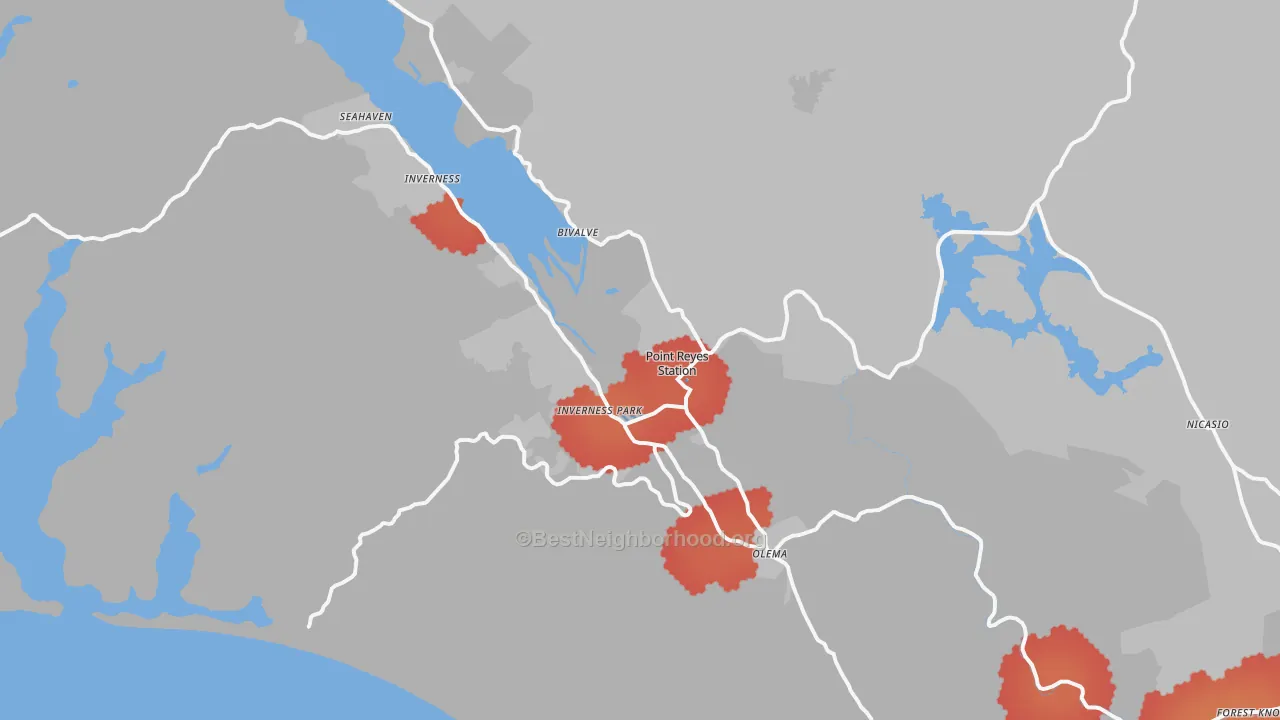 Transit Grade map of 94956, CA