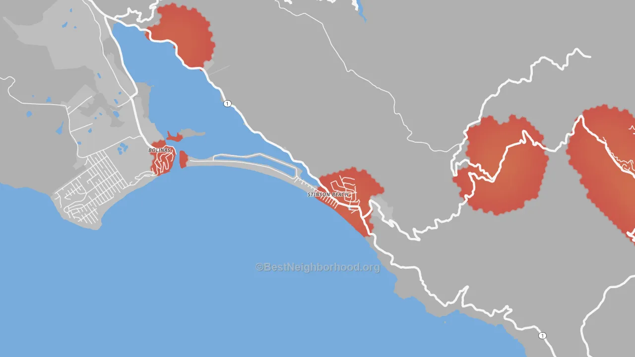 Transit Grade map of 94970, CA