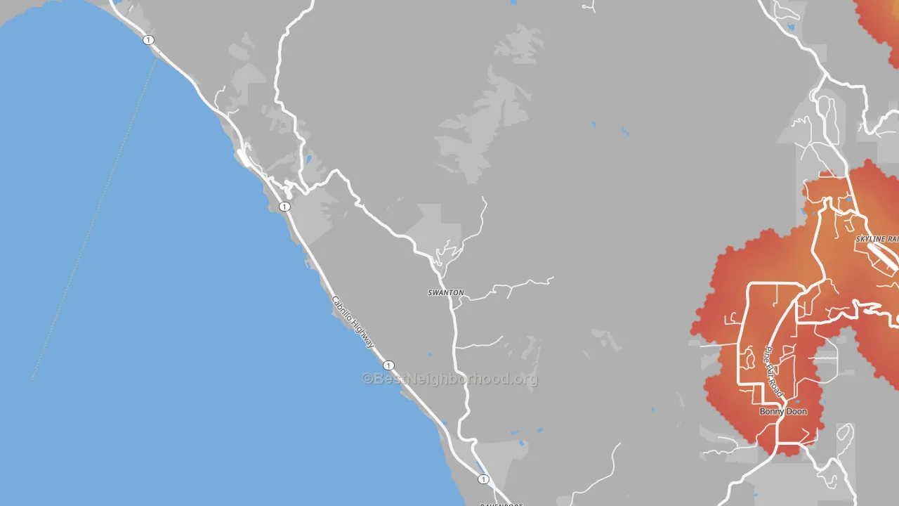 Transit Grade map of 95017, CA