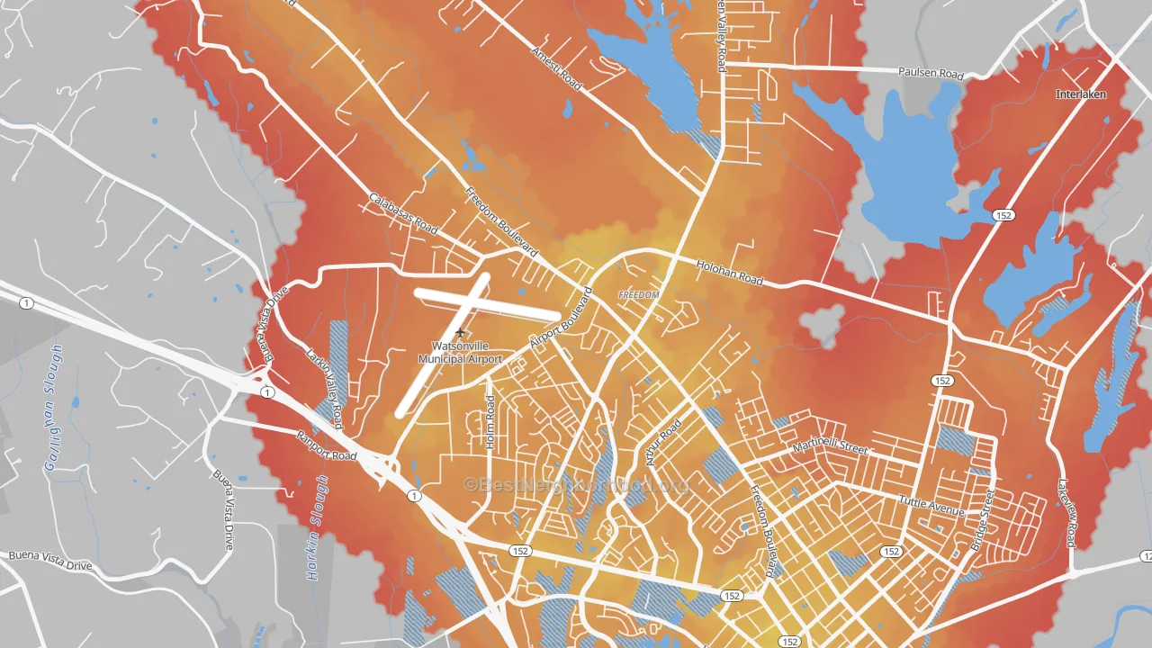 Transit Grade map of 95019, CA