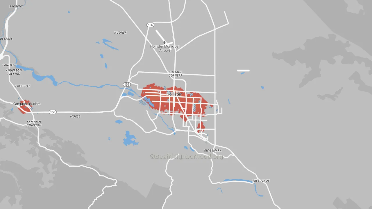 Transit Grade map of 95023, CA