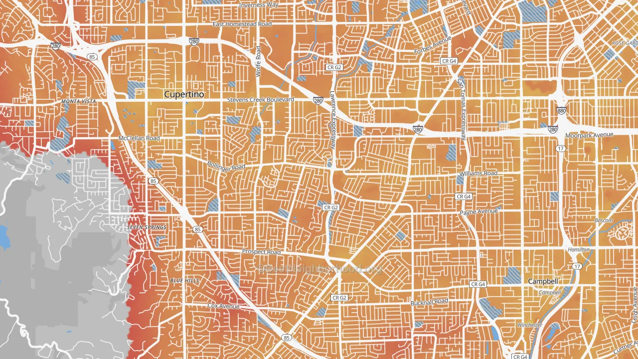Transit Grade map of 95129, CA