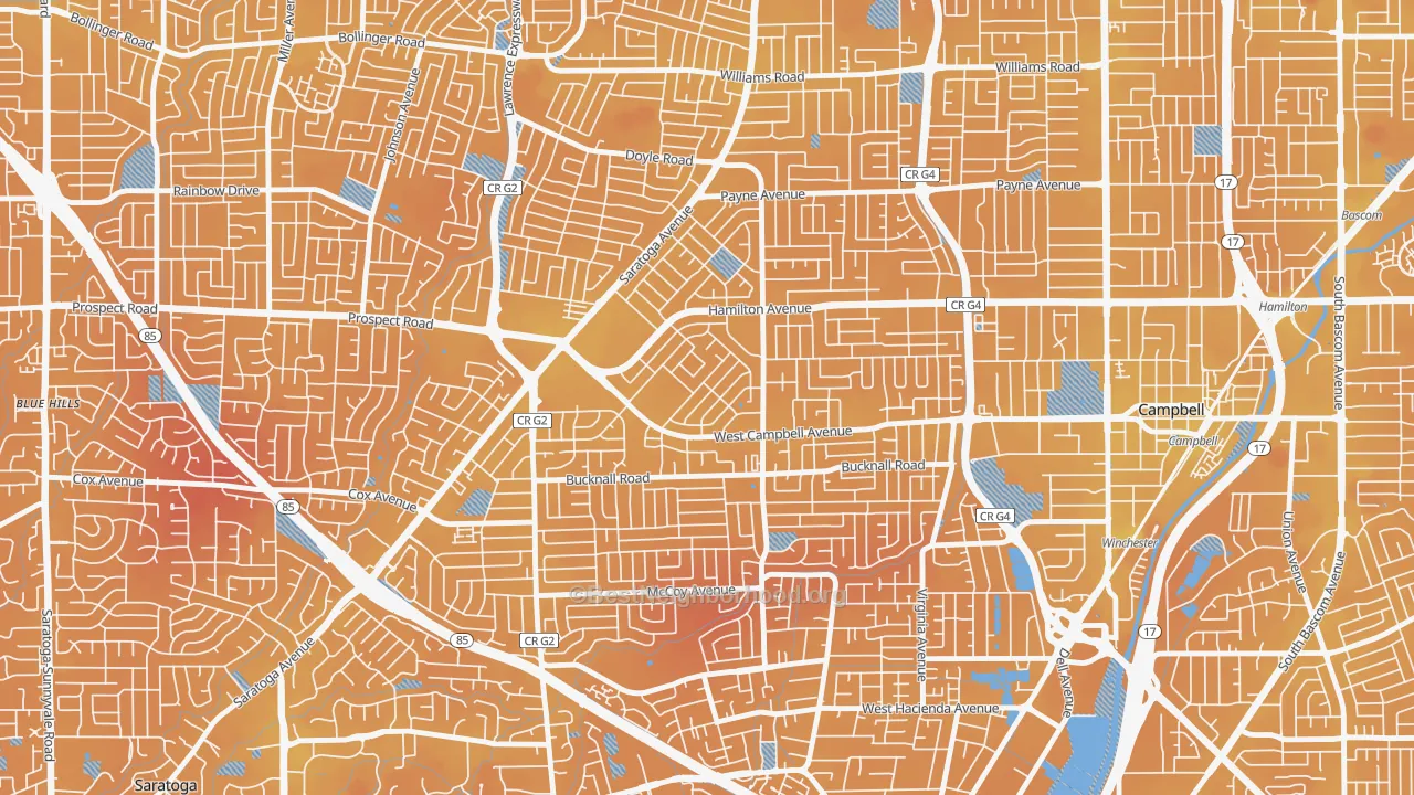 Transit Grade map of 95130, CA