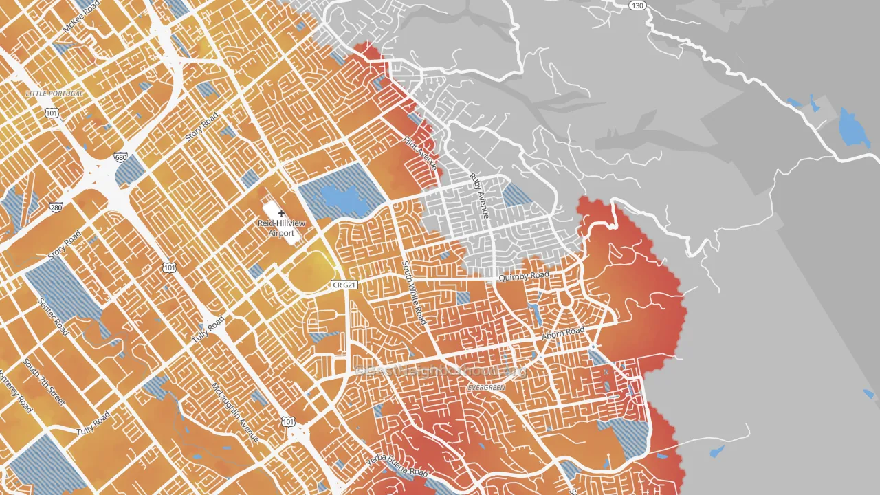 Transit Grade map of 95148, CA