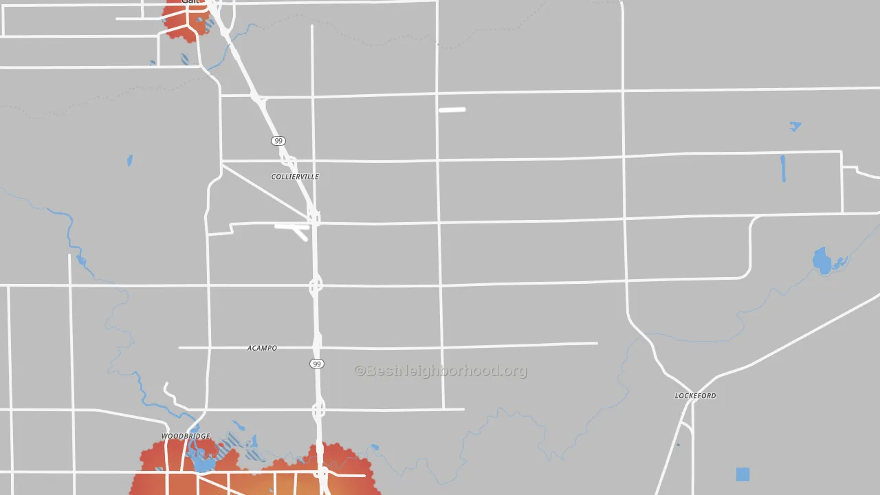 Transit Grade map of 95220, CA