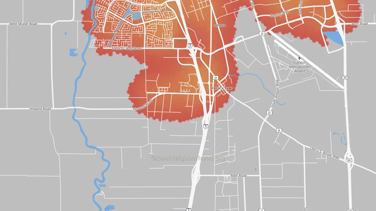 Transit Grade map of 95231, CA