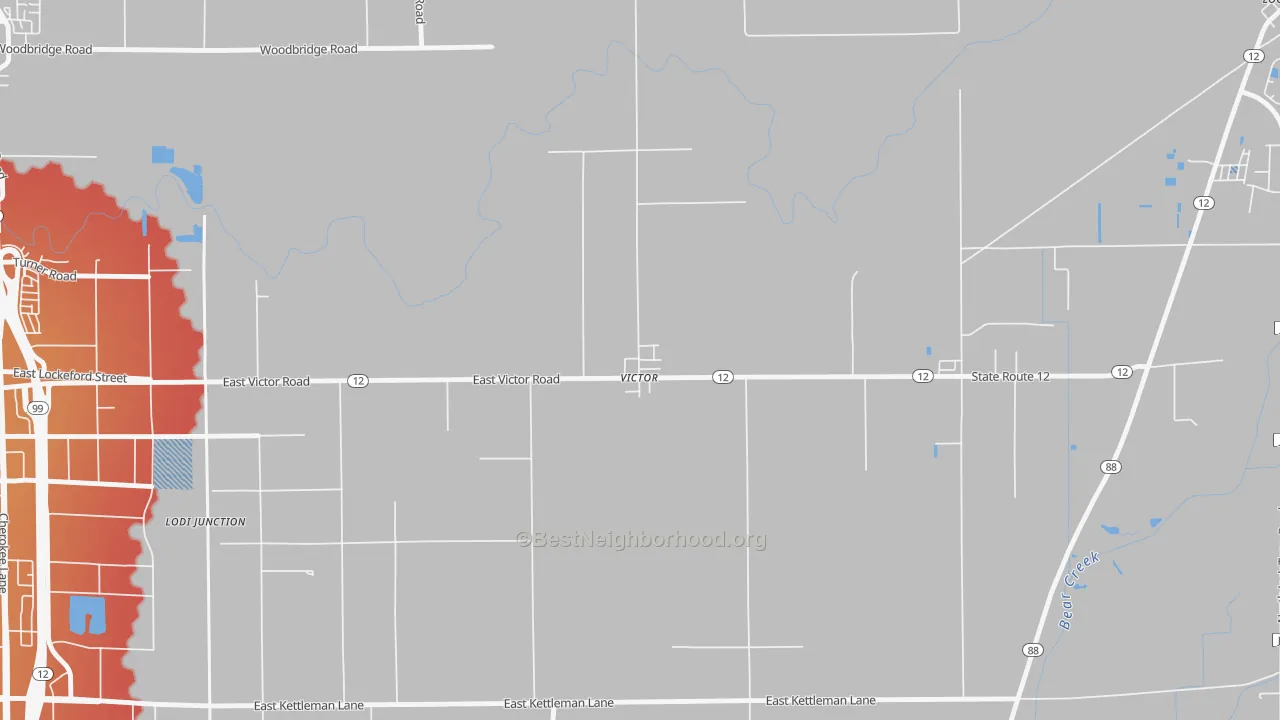 Transit Grade map of 95253, CA