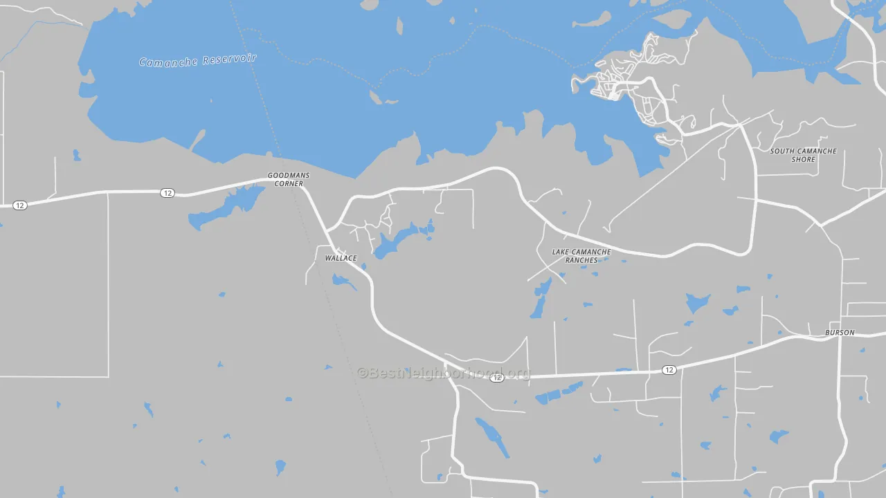 Transit Grade map of 95254, CA