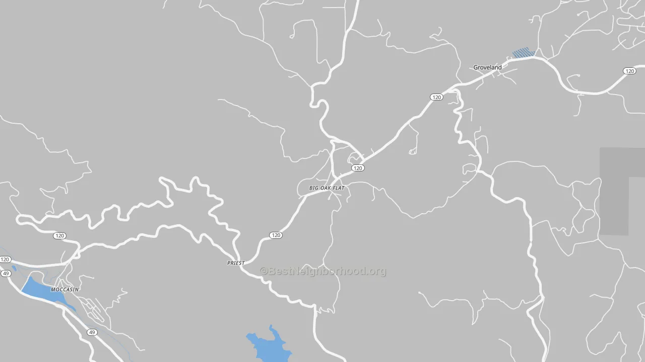Transit Grade map of 95305, CA