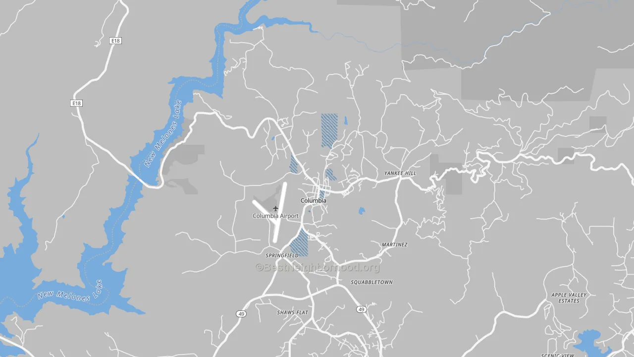 Transit Grade map of 95310, CA