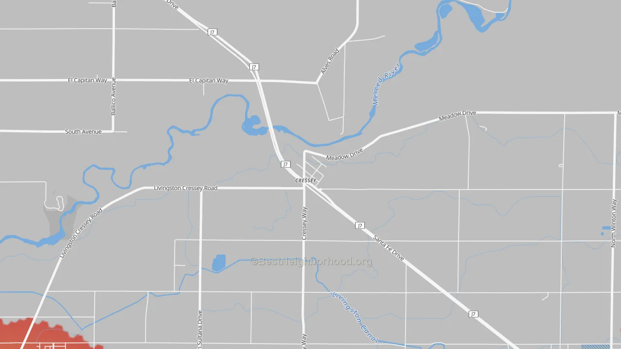 Transit Grade map of 95312, CA