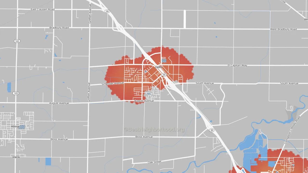 Transit Grade map of 95315, CA