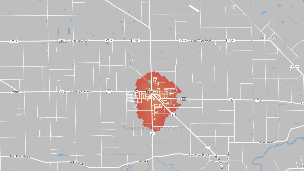 Transit Grade map of 95320, CA