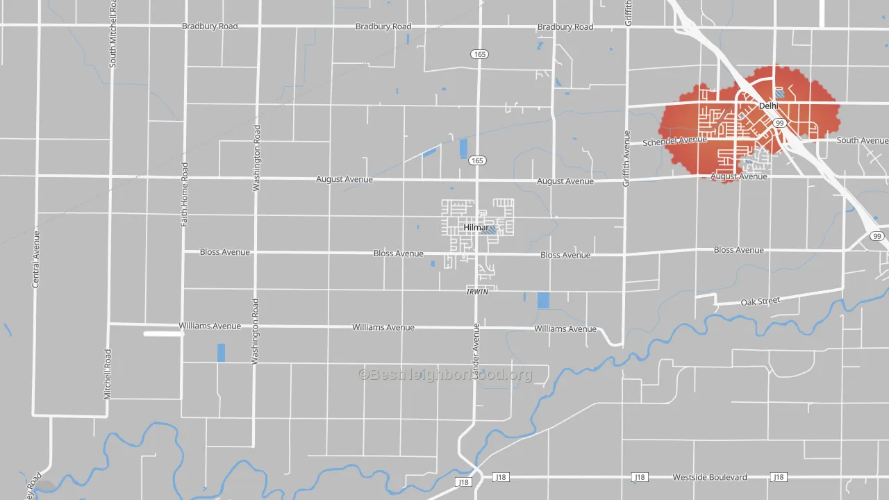 Transit Grade map of 95324, CA