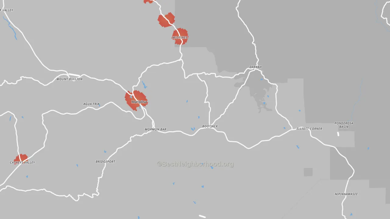 Transit Grade map of 95338, CA