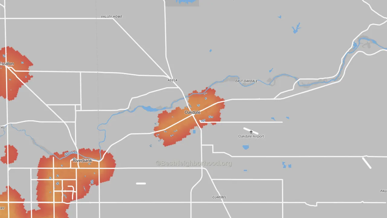 Transit Grade map of 95361, CA