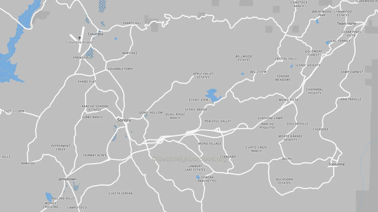 Transit Grade map of 95370, CA