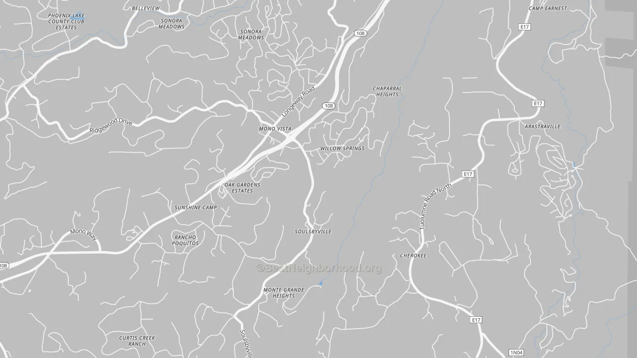 Transit Grade map of 95372, CA