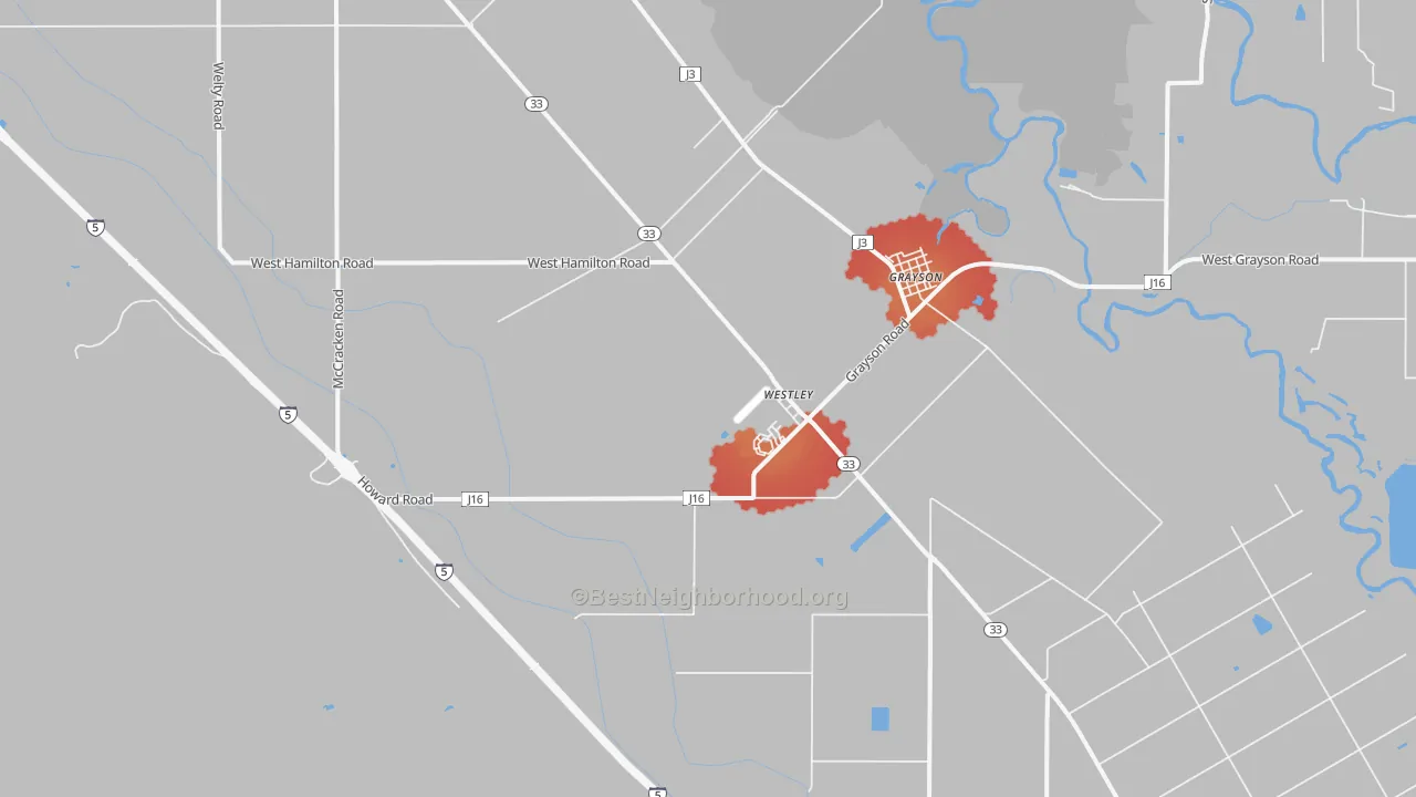 Transit Grade map of 95387, CA
