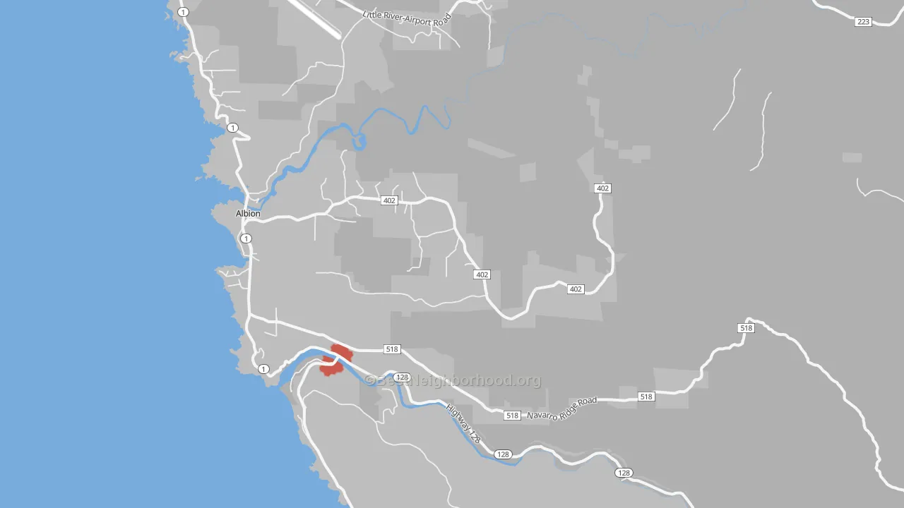 Transit Grade map of 95410, CA
