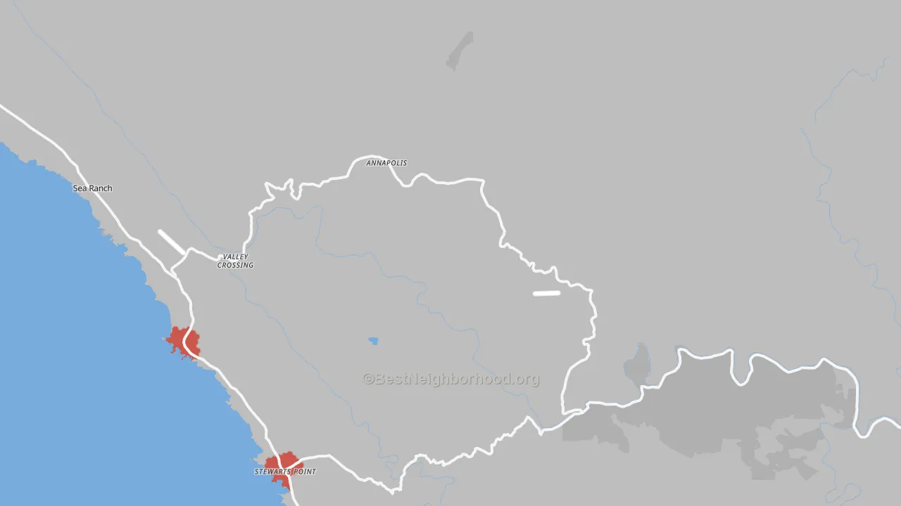 Transit Grade map of 95412, CA