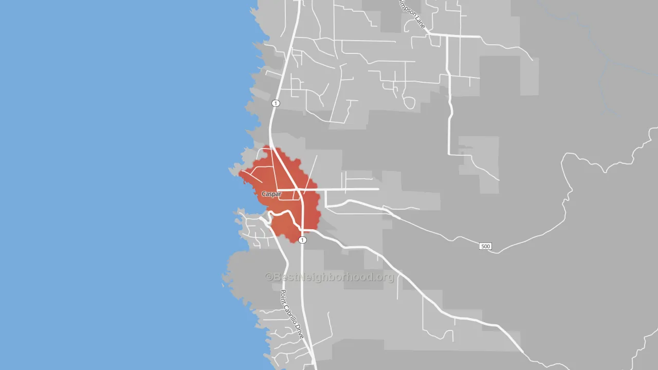 Transit Grade map of 95420, CA