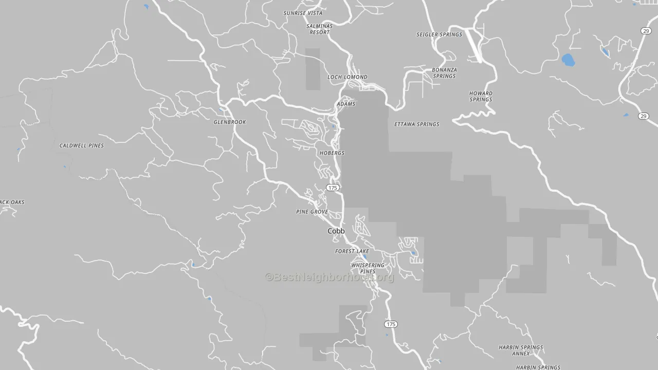 Transit Grade map of 95426, CA