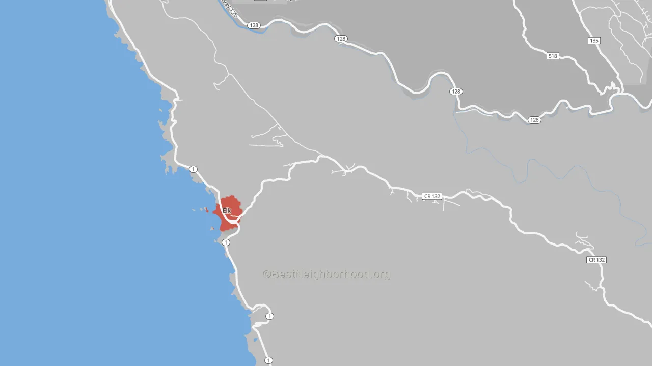 Transit Grade map of 95432, CA