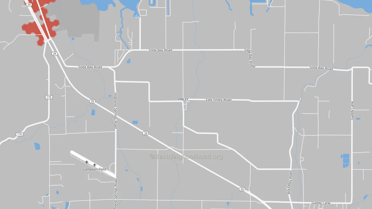 Transit Grade map of 95435, CA