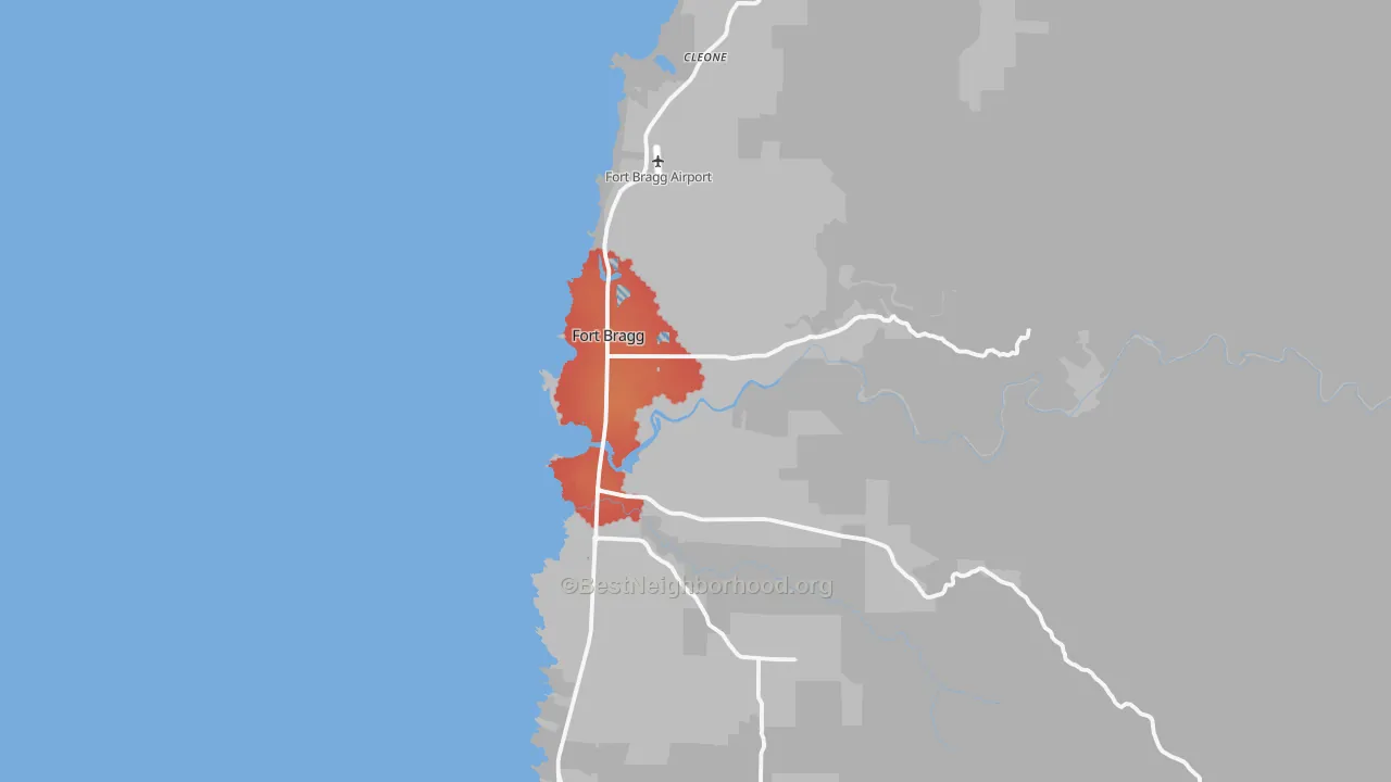 Transit Grade map of 95437, CA