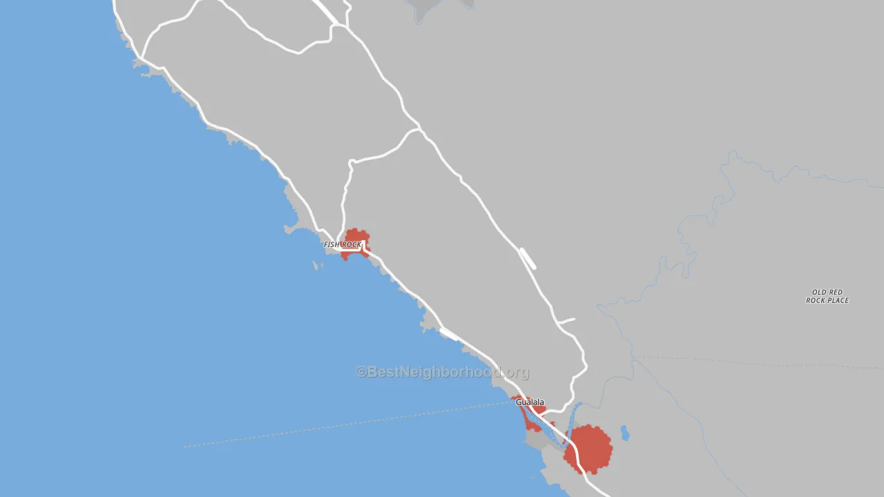 Transit Grade map of 95445, CA