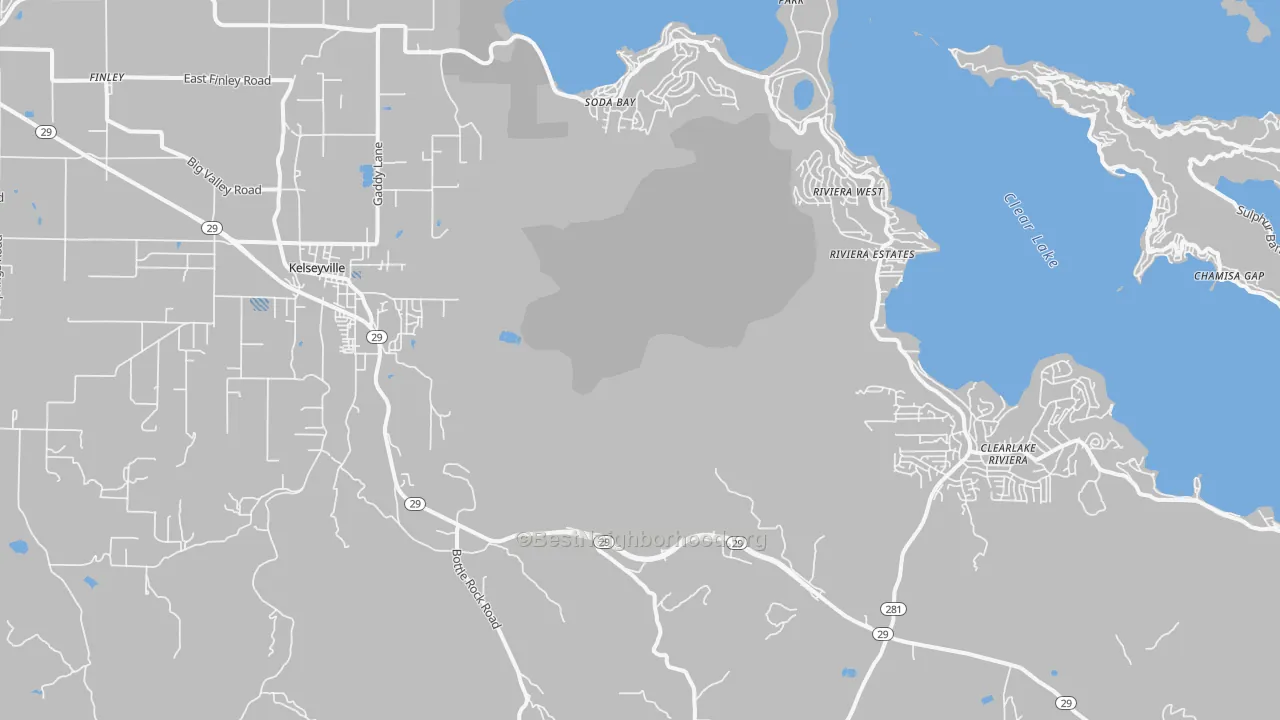 Transit Grade map of 95451, CA