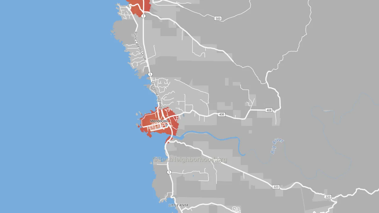 Transit Grade map of 95460, CA