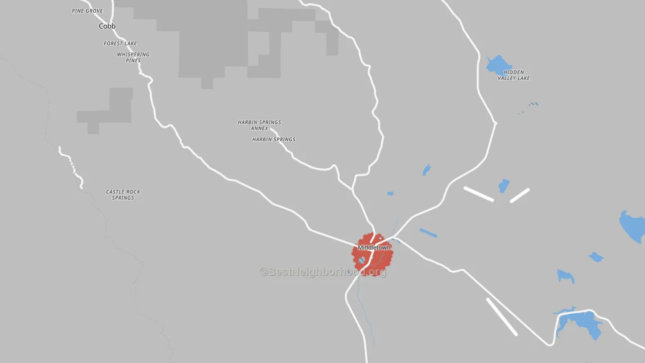 Transit Grade map of 95461, CA