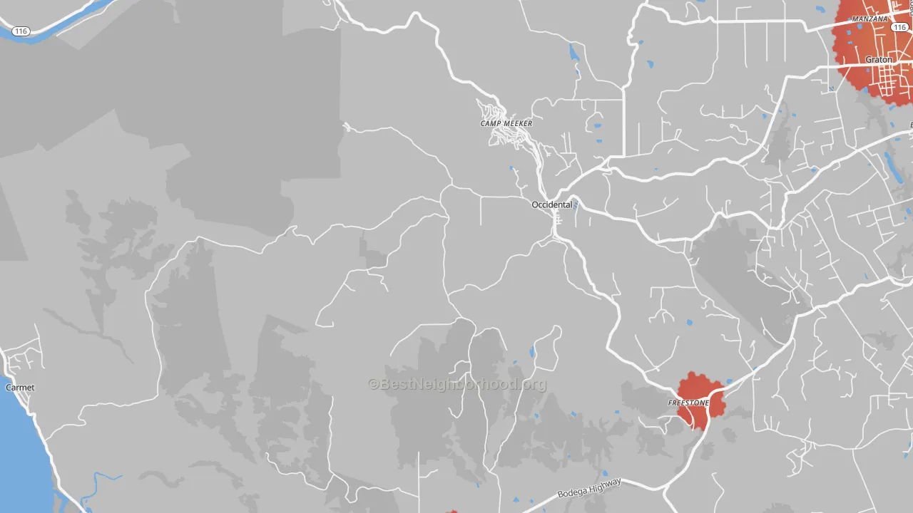 Transit Grade map of 95465, CA