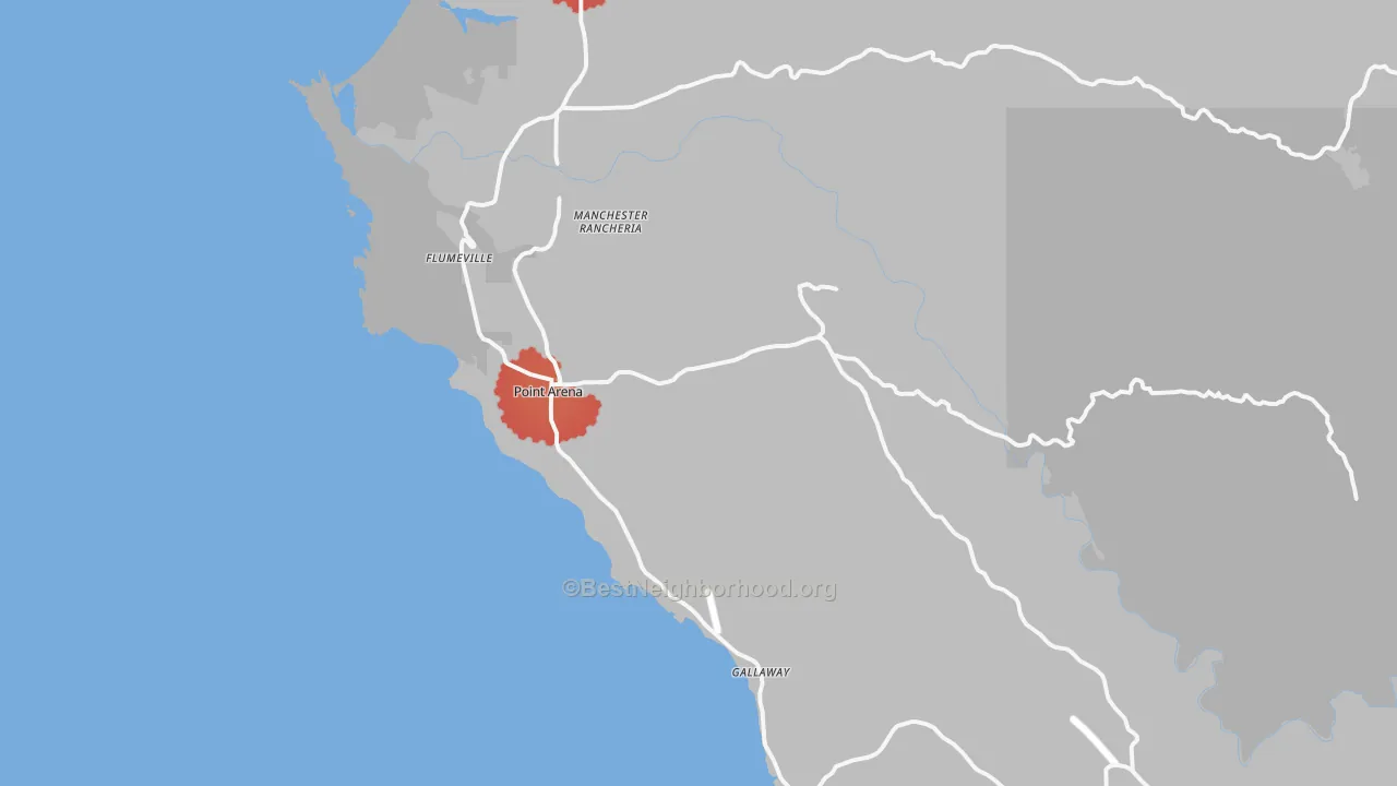 Transit Grade map of 95468, CA
