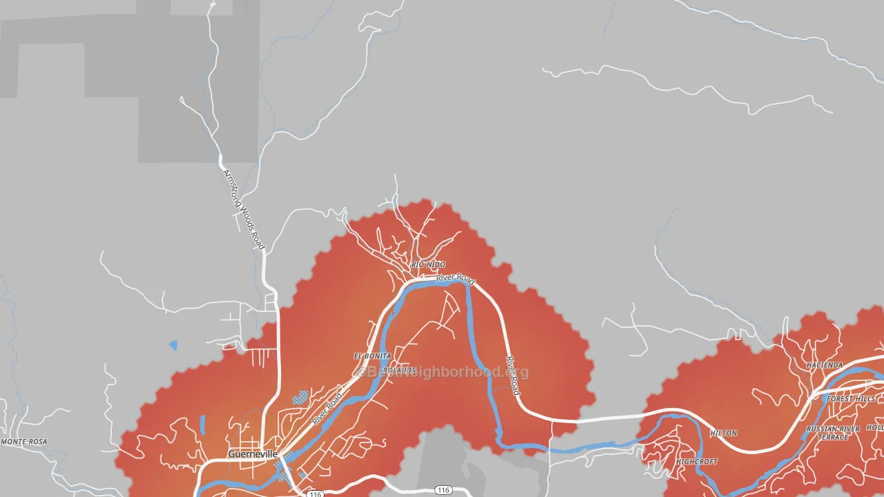 Transit Grade map of 95471, CA