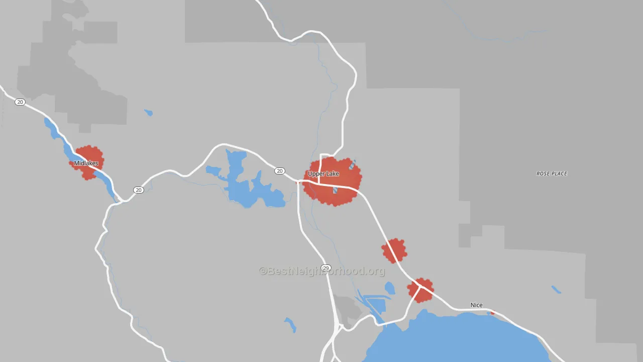 Transit Grade map of 95485, CA