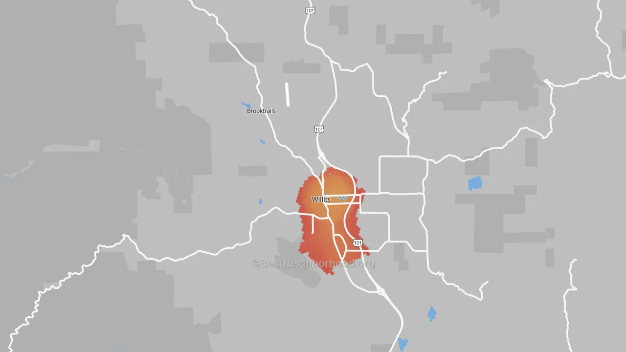 Transit Grade map of 95490, CA