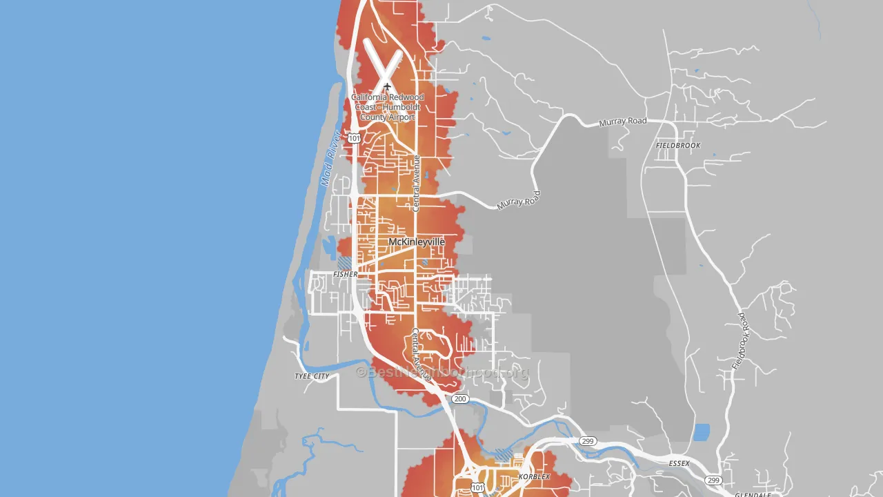 Transit Grade map of 95519, CA