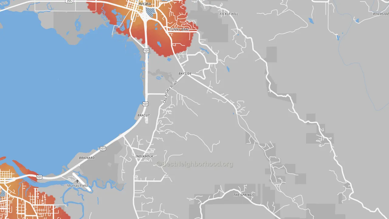 Transit Grade map of 95524, CA