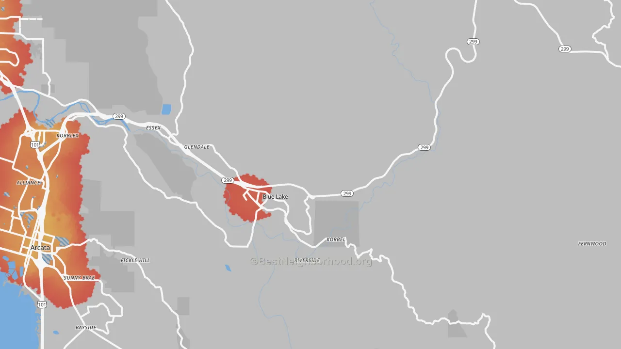 Transit Grade map of 95525, CA
