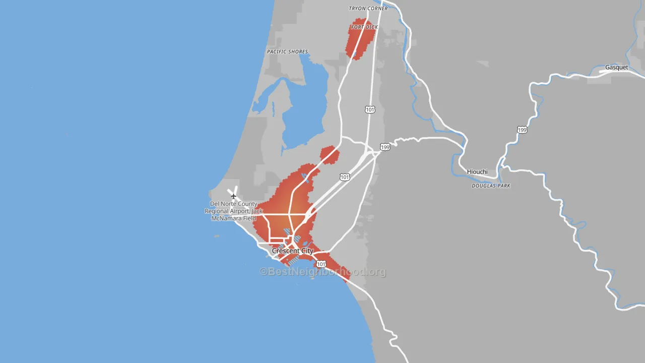 Transit Grade map of 95531, CA