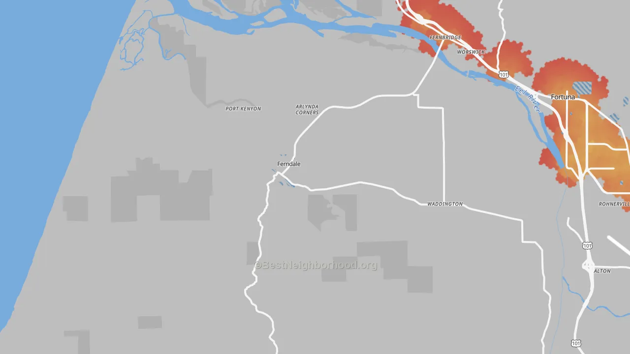 Transit Grade map of 95536, CA