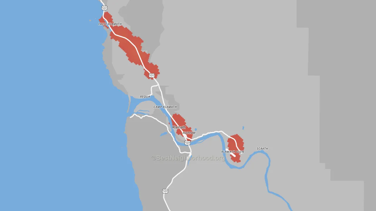 Transit Grade map of 95548, CA