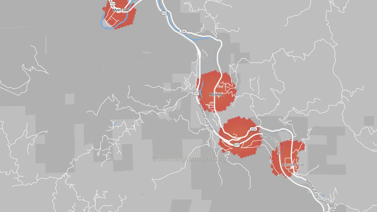 Transit Grade map of 95553, CA