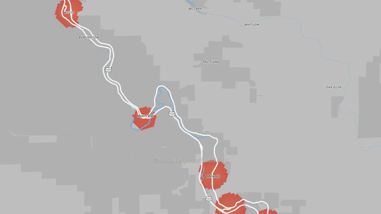 Transit Grade map of 95554, CA