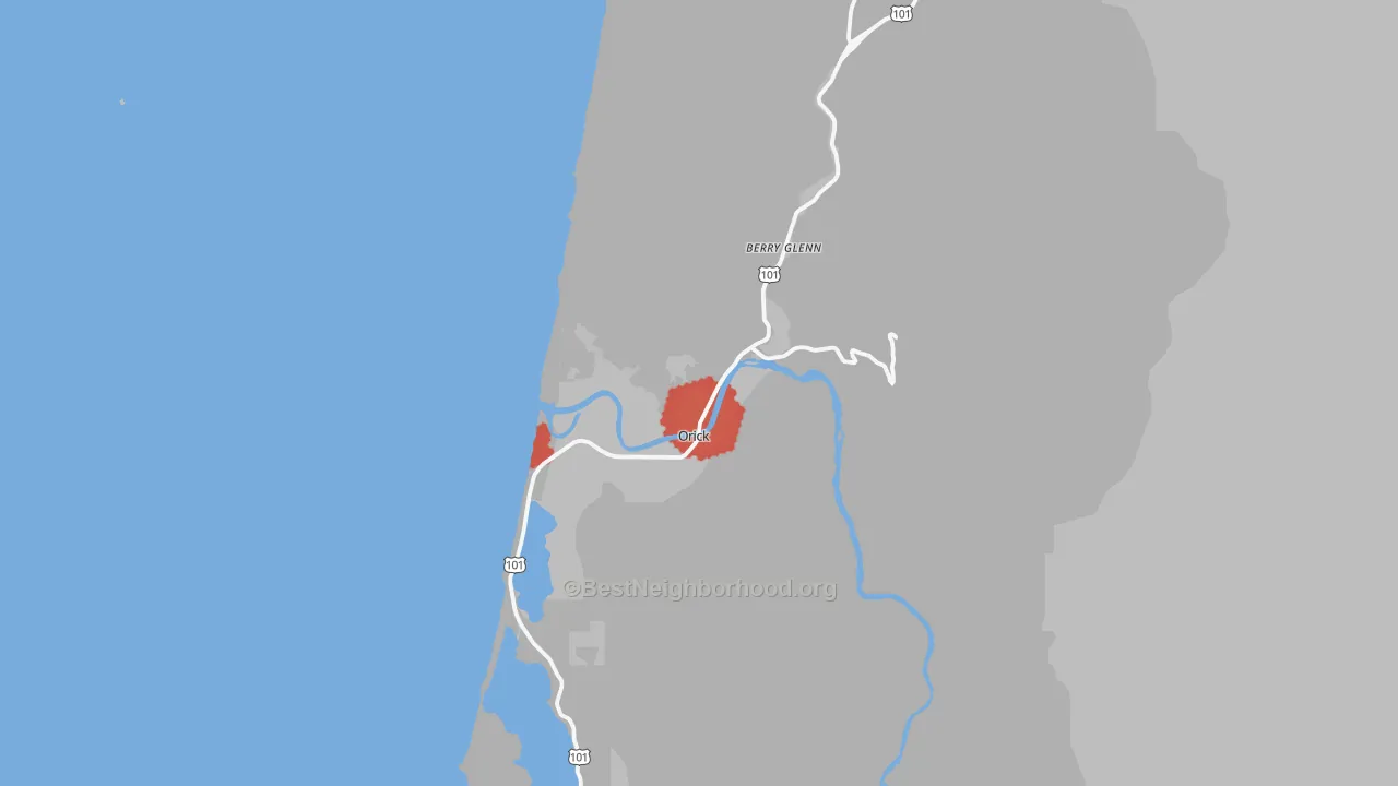 Transit Grade map of 95555, CA