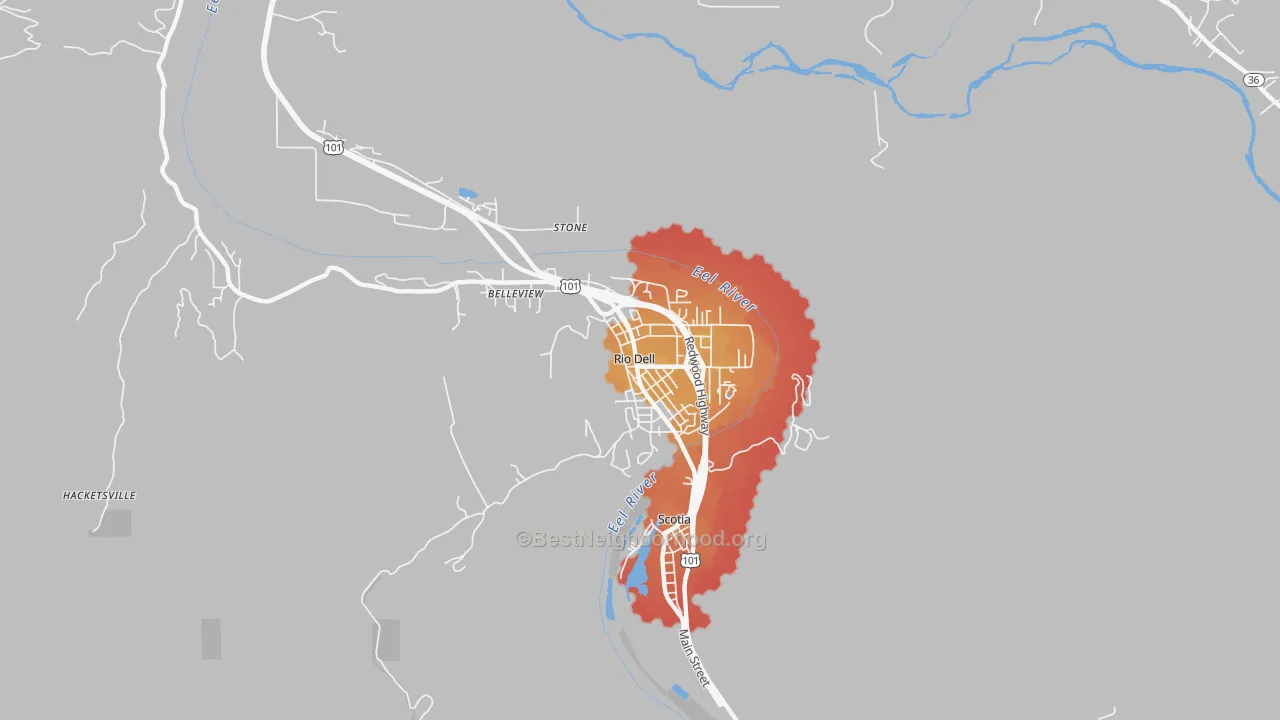 Transit Grade map of 95562, CA