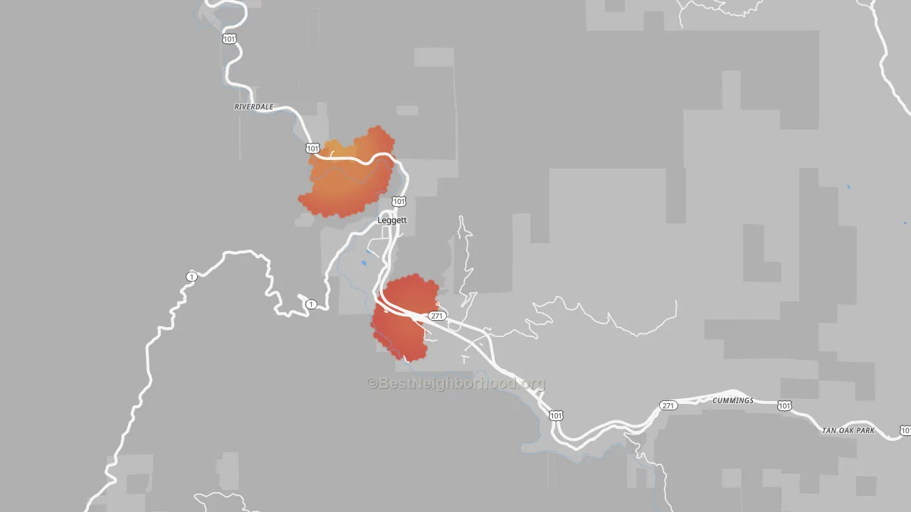 Transit Grade map of 95585, CA